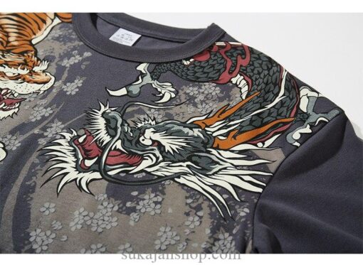 Legendary Dragon and Roaring Tiger Sukajan T-shirt 10