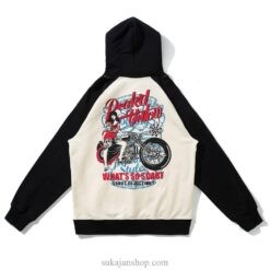 Streetwear Biker Sexy Girl Japanese Print Hoodie Streetwear Biker Sexy Girl Japanese Print Hoodie