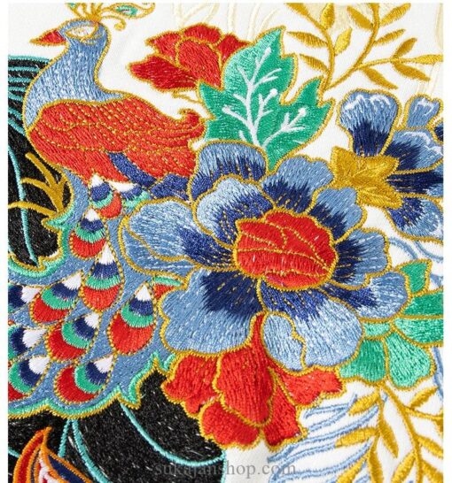 Embroidery Pure Women Harajuku Vintage Wing Peacock Hoodie 12