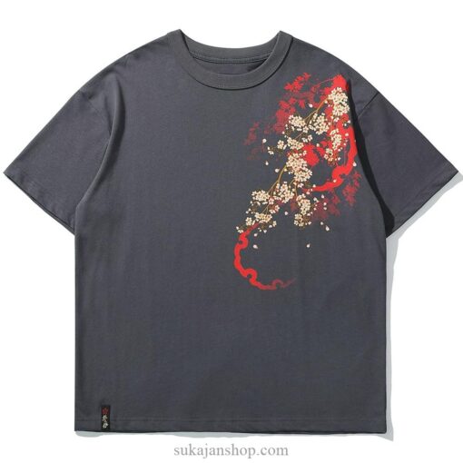 Oversized Floral Geisha Japanese Sukajan T-shirt 3