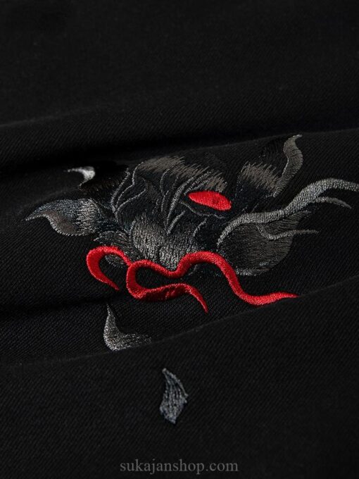Abstract Dragon Casual Embroidered Hoodie 5