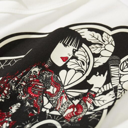 Enchanting Dual Geisha Sukajan T-shirt 6