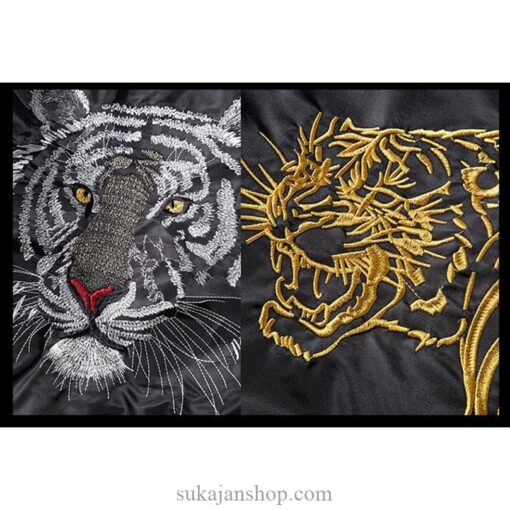 Golden Lone Tiger Embroidered Sukajan Jacket 3