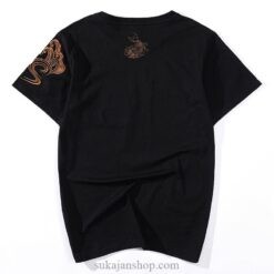 Japanese Golden Jumping Carp Embroidered Sukajan T-shirt 2
