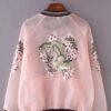 Spring Summer Thin Flower Embroidery Floral Sukajan Cute Jacket 2