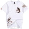Japanese Golden Jumping Carp Embroidered Sukajan T-shirt 3 Japanese Golden Jumping Carp Embroidered Sukajan T-shirt 3