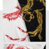 Phoenix Harajuku Vintage Cotton Embroidered Sukajan Hoodie (Black and White Colors) 12