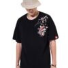 Cotton Cute Japanese Carp Sukajan Embroidered Sukajan T-shirt 3 Cotton Cute Japanese Carp Sukajan Embroidered Sukajan T-shirt 3