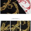 Phoenix Harajuku Vintage Cotton Embroidered Sukajan Hoodie (Black and White Colors) 5