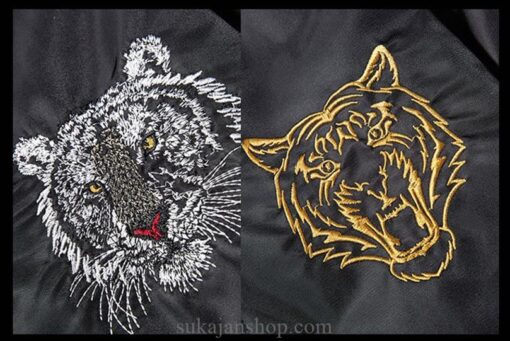 Golden Lone Tiger Embroidered Sukajan Jacket 15