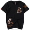 Japanese Golden Jumping Carp Embroidered Sukajan T-shirt 1 Japanese Golden Jumping Carp Embroidered Sukajan T-shirt 1
