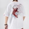 Cotton Cute Japanese Carp Sukajan Embroidered Sukajan T-shirt 9 Cotton Cute Japanese Carp Sukajan Embroidered Sukajan T-shirt 9