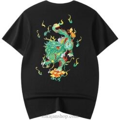 Men Embroidery Kirin Casual Dragon Summer T-Shirt 1 Men Embroidery Kirin Casual Dragon Summer T-Shirt 1