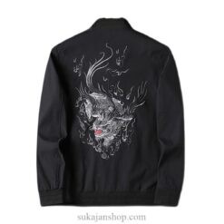 Mythical Lone Dragon Embroidered Sukajan Bomber Jacket 1