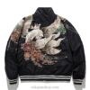 Casual Streetwear Vintage Fox Embroidered Bomber Jacket Casual Streetwear Vintage Fox Embroidered Bomber Jacket