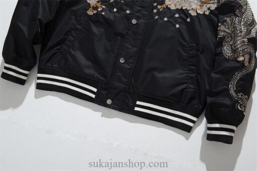 Autumn/Winter Chinese Dragon Embroidered Bomber Jacket 12