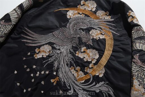 Autumn/Winter Chinese Dragon Embroidered Bomber Jacket 11