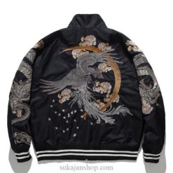 Autumn/Winter Chinese Dragon Embroidered Bomber Jacket
