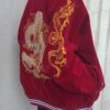 Red Dragon Embroidery Baseball Sukajan Jacket 3
