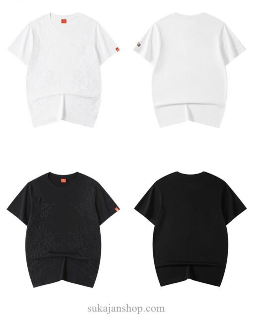Dragon Cotton Y2K Streetwear Sukajan T-Shirt 3