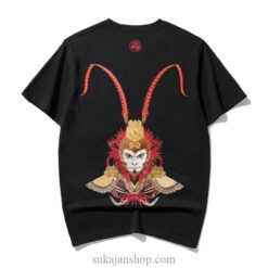 Monkey Embroidery T Shirt Chinese Hip Hop Sukajan T-Shirt 1