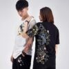 Brocade Carp Embroidery Cotton T-Shirt 12 Brocade Carp Embroidery Cotton T-Shirt 12