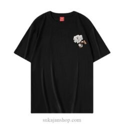 Embroidery Dragon Harajuku Retro Fashion Flower T-Shirt 2