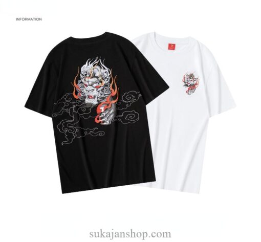 Embroidery Tiger Harajuku T Shirt Vintage Streetwear Sukajan T-Shirt 8