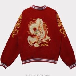 Red Dragon Embroidery Baseball Sukajan Jacket 4 Red Dragon Embroidery Baseball Sukajan Jacket 4