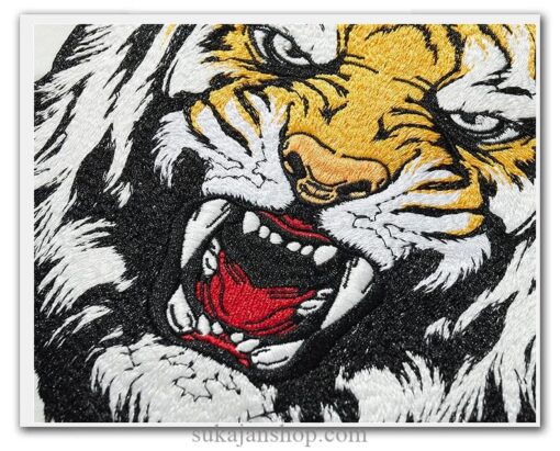Embroidered Tiger Velvet Fleece Streetwear Sukajan Hoodie 10