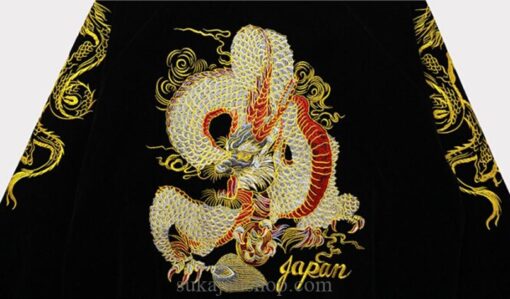 Black Dragon Embroidery Baseball Sukajan Jacket 9