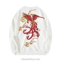 Vintage Harajuku Unisex Phoenix Embroidered Sukajan Hoodie 2