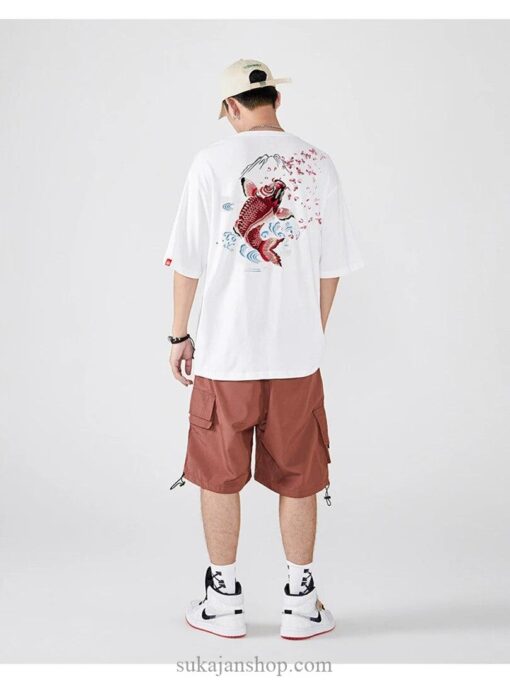 Brocade Carp Embroidered Oversized Sukajan T-Shirt 13