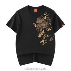 Vintage Streetwear Dragon Hip Hop Embroidery Sukajan T-Shirt 1
