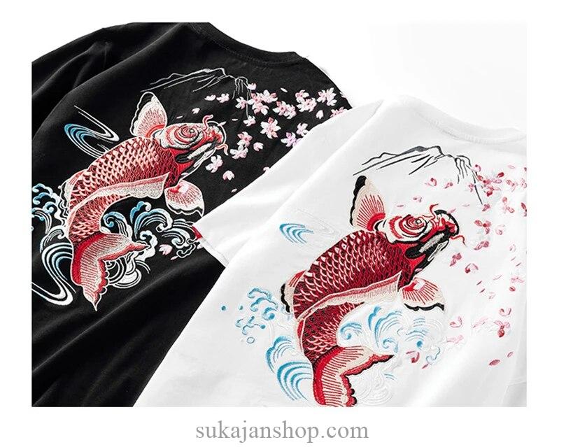 Sukajan t shirts fish - Gem