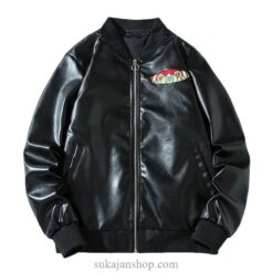 King Monkey Embroidered PU Leather Sukajan Jacket 2