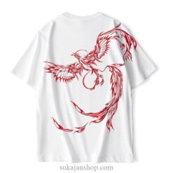 Unisex Golden Phoenix Embroidered Summer T-Shirt 2