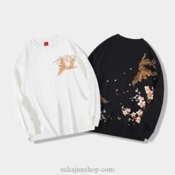 Vintage Harajuku Phoenix Embroidered Sukajan Hoodie 2