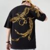 Unisex Golden Phoenix Embroidered Summer T-Shirt 12 Unisex Golden Phoenix Embroidered Summer T-Shirt 12