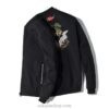 Crane Embroidered Slim Fit Baseball Sukajan Jacket 2 Crane Embroidered Slim Fit Baseball Sukajan Jacket 2